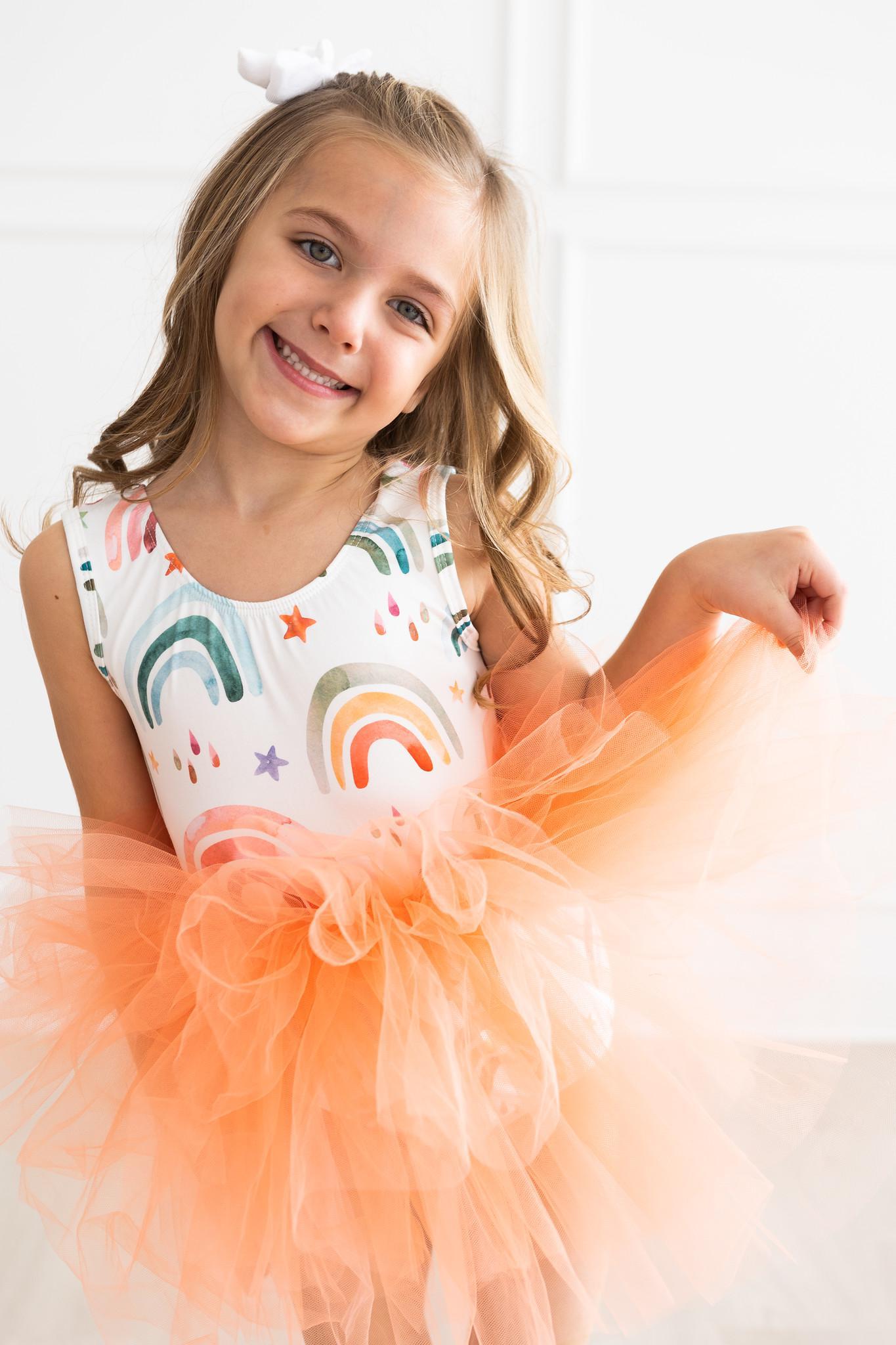 Tonal Rainbow Tank Tutu Leotard For Girls Fluffy Dancewear Mila & Rose ® Everetts Place: Online Boutique