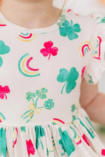 Top Of The Mornin Flutter Sleeve Toddler Twirl Dress Mila & Rose ® Everetts Place: Online Boutique