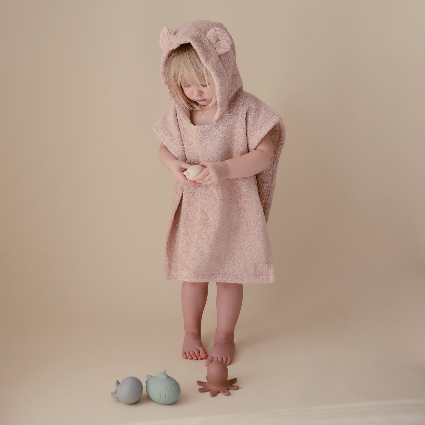 Organic Bear Poncho Towel by Mushie at Everetts Place