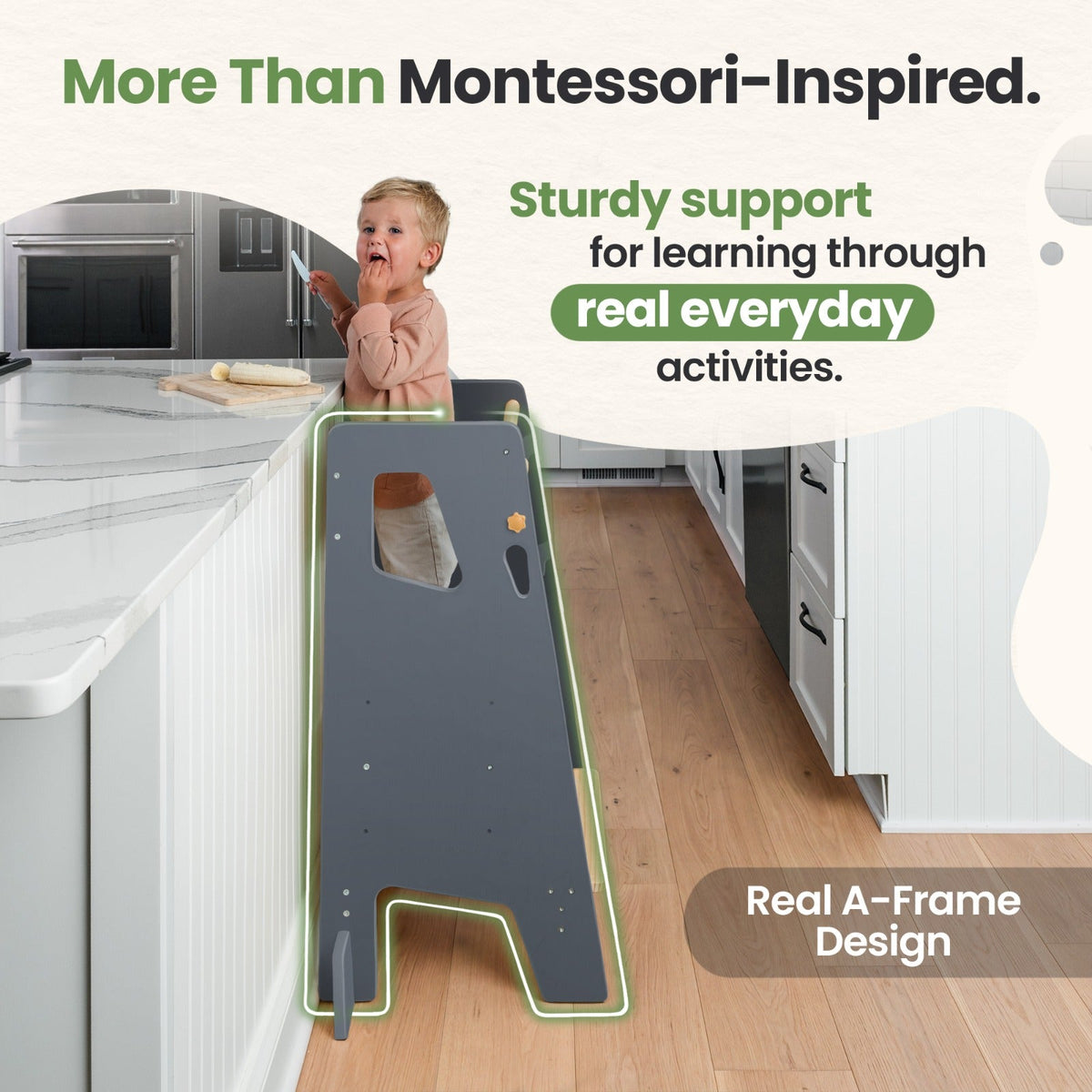Toddler Tower - Adjustable Kitchen Stool Helper by Ocodile.com