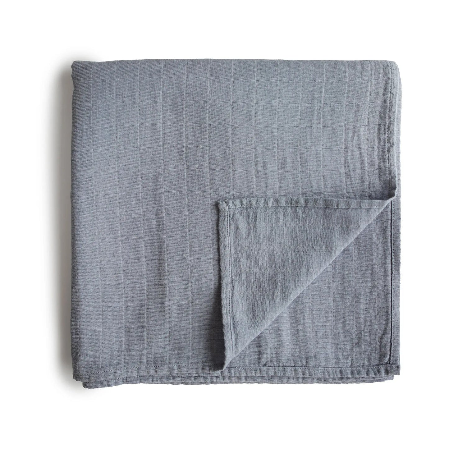 Organic Cotton Muslin Swaddle Blanket for Baby Cuddling and Nursing Mushie