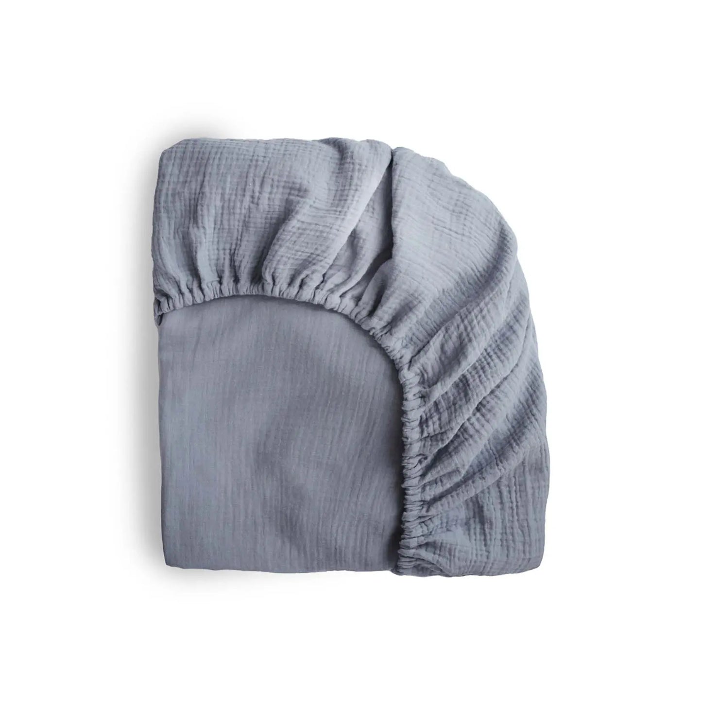 Mini Muslin Crib Sheet 100 Percent Cotton Extra Soft Breathable Fabric Full Elastic Edges Pre-Washed For Softness Mushie
