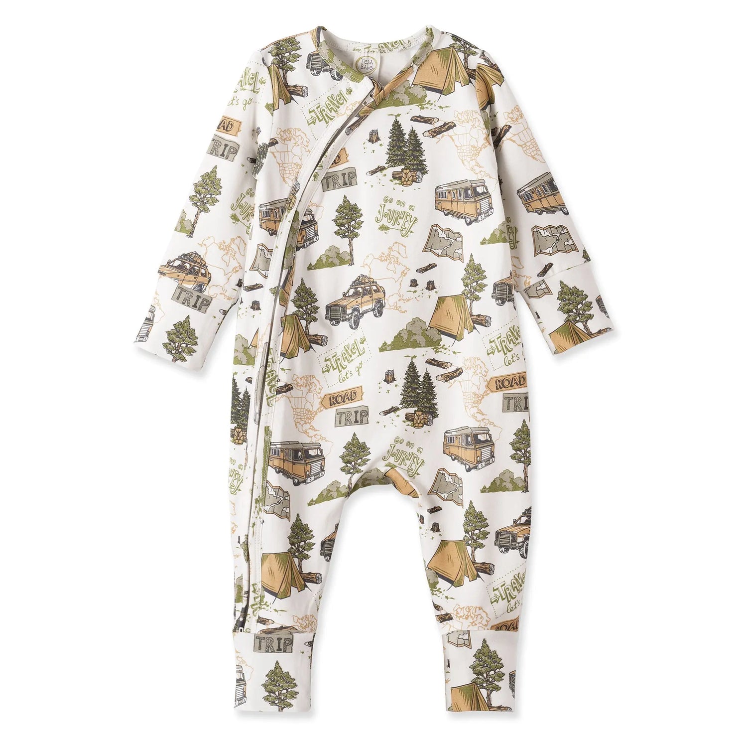 Trailblazer Bamboo Zipper Convertible Romper for Baby Boys Tesa Babe 