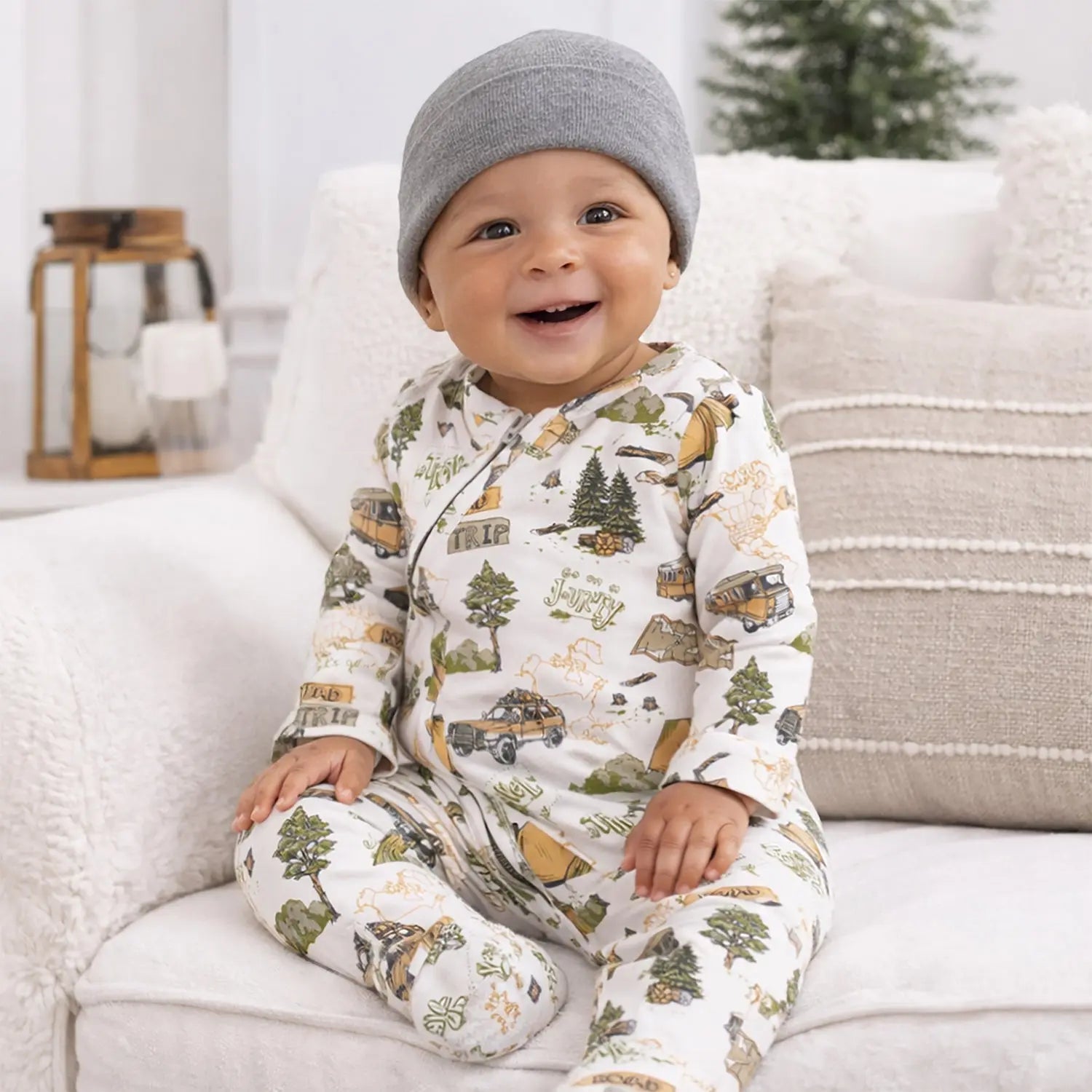 Trailblazer Bamboo Zipper Convertible Romper for Baby Boys Tesa Babe 