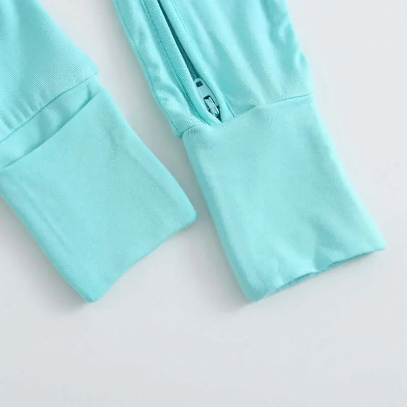 Luxie Charm Tranquil Turquoise Zippered Baby Romper - Everetts Place Boutique - 