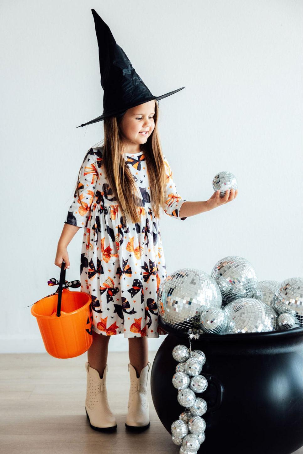 Trick Or Twirl Halloween Pocket Dress For Toddlers Mila & Rose ® Everetts Place: Online Boutique