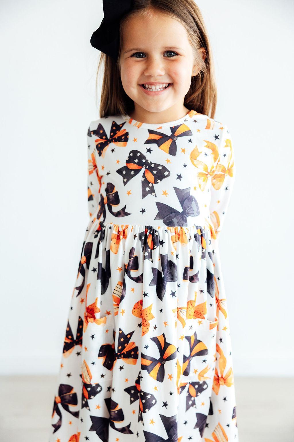 Trick Or Twirl Halloween Pocket Dress For Toddlers Mila & Rose ® Everetts Place: Online Boutique