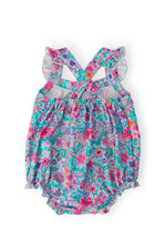 Mila & Rose ® Tropical Garden Ruffle Cross Back Romper - 