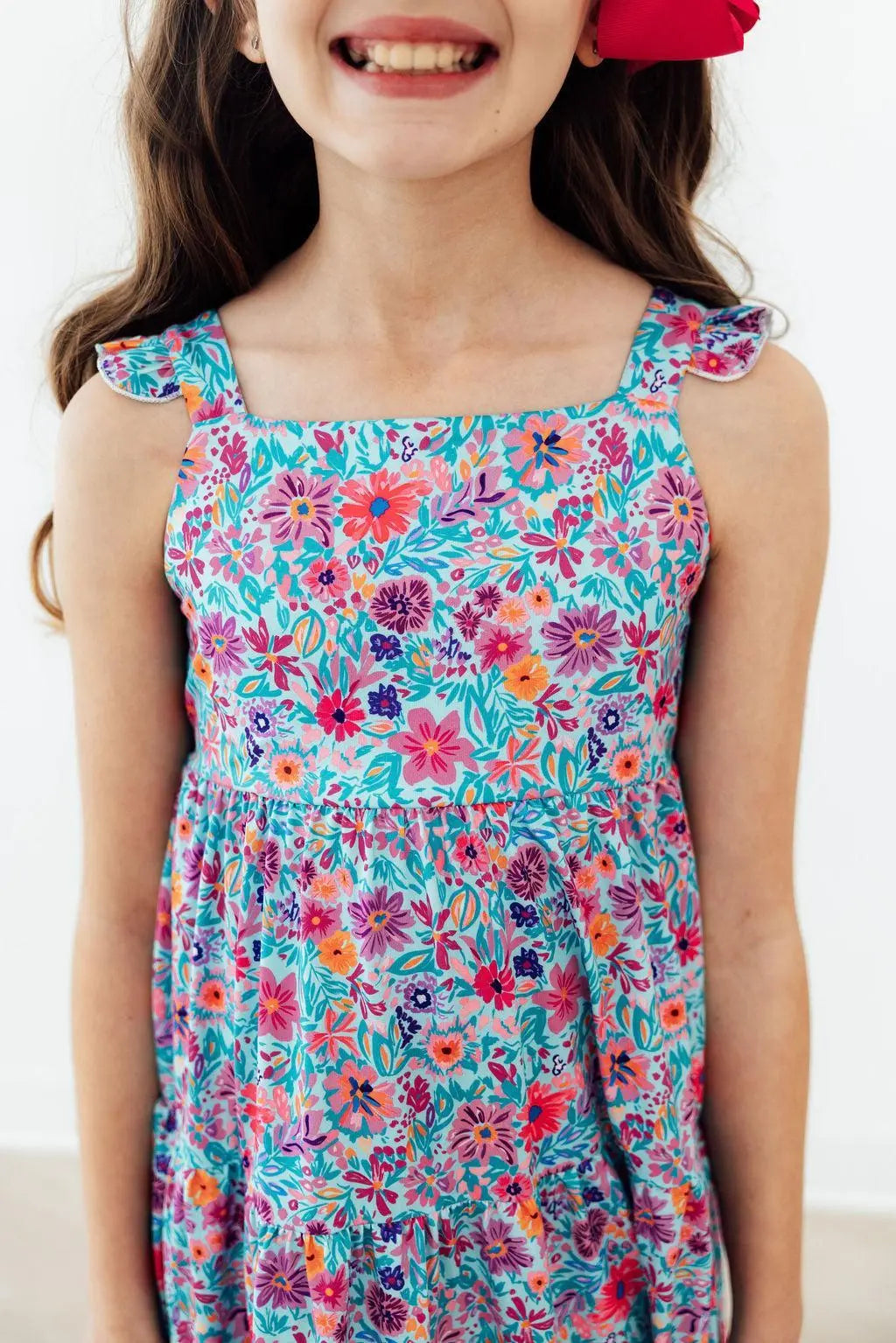 Mila & Rose ® Tropical Garden Ruffle Maxi Dress - 