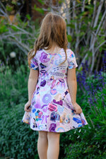 Rylee Faith Designs Ts Girls Lavender Twirly Print Milk Silk Dress Party - Apparel & Accessories > Clothing > Dresses Dress