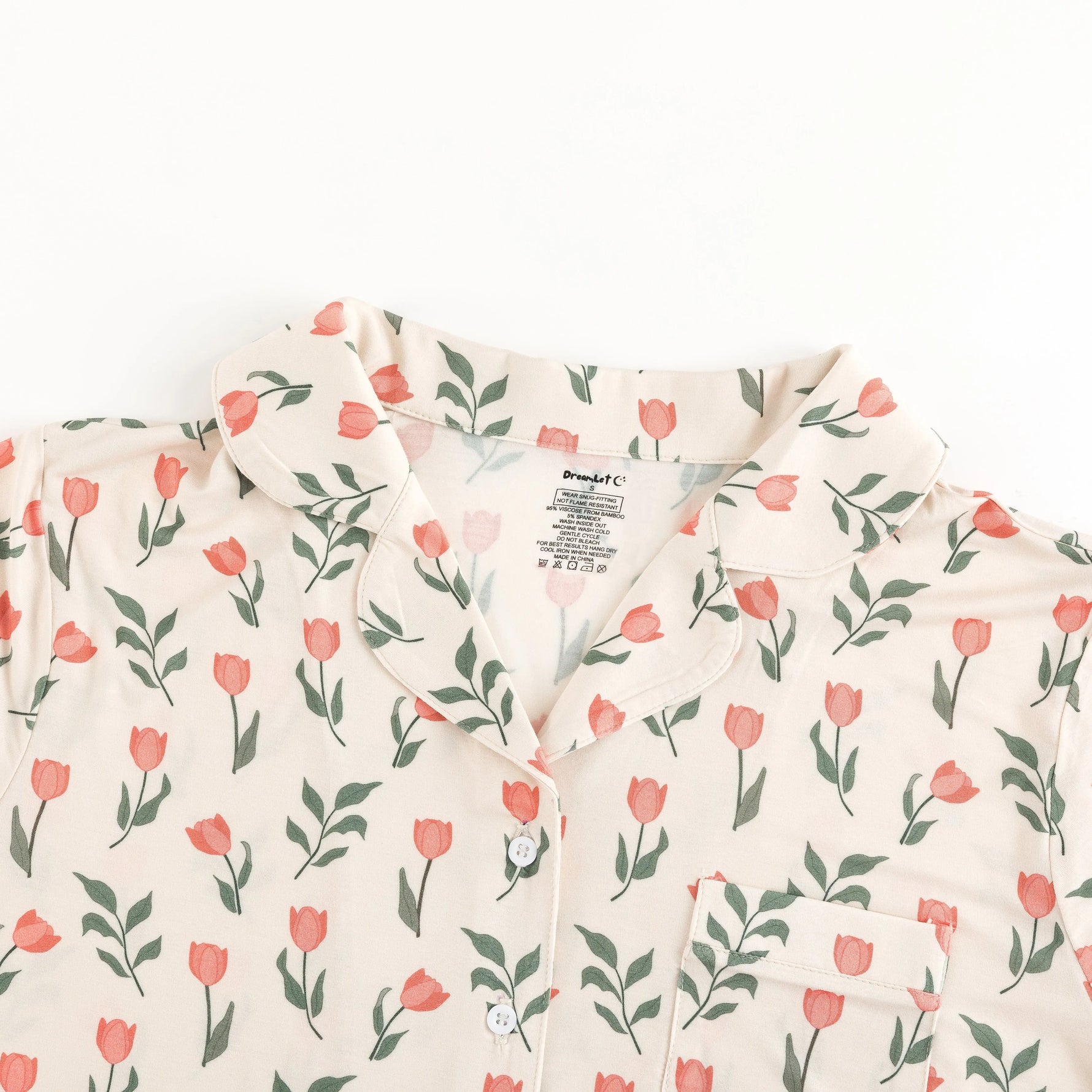 Dreamlet Tulip Womens Short Sleeve PJ Two Piece Bamboo Viscose Set - Apparel & Accessories > Clothing > Sleepwear & Loungewear Women's PJs