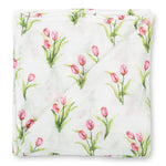 Tulip Garden Swaddle Blanket by LollyBanks