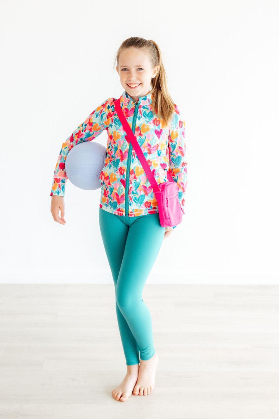 Turbo Teal Active Legging Mila Rose Dance Yoga Cheer Lounge Mila & Rose ® Everetts Place: Online Boutique