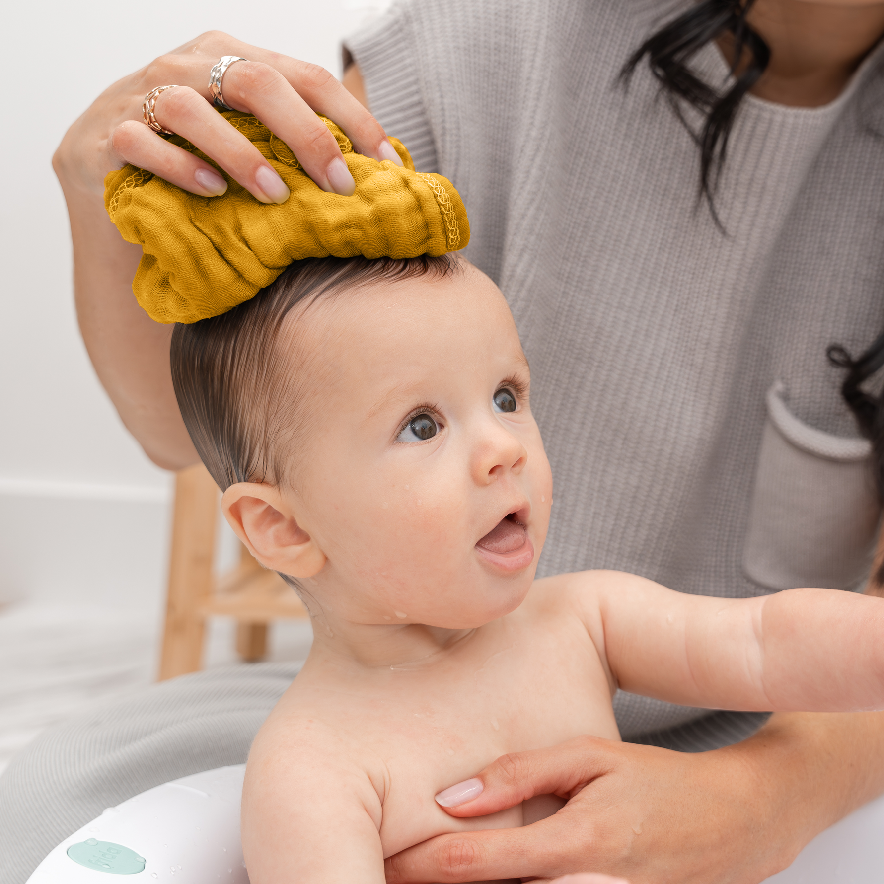 Turmeric Muslin Washcloths For Baby Bath By Comfy Cubs Comfy Cubs Everetts Place: Online Boutique