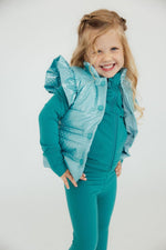 Turquoise Dot Puffer Vest For Cold Weather Wear Mila Rose Mila & Rose ® Everetts Place: Online Boutique