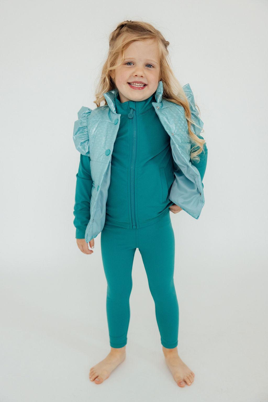 Turquoise Dot Puffer Vest For Cold Weather Wear Mila Rose Mila & Rose ® Everetts Place: Online Boutique