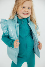 Turquoise Dot Puffer Vest For Cold Weather Wear Mila Rose Mila & Rose ® Everetts Place: Online Boutique