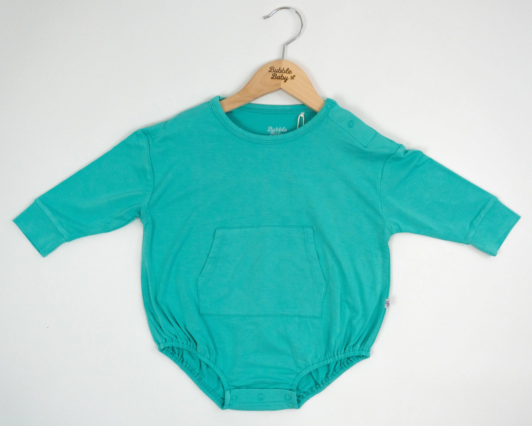 Bubble Baby Turquoise | Long Sleeve Bubble Romper - 