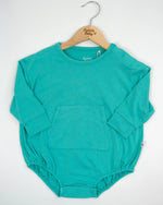 Bubble Baby Turquoise | Long Sleeve Bubble Romper - 