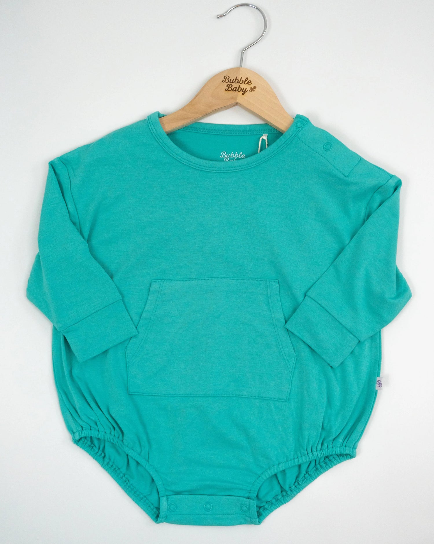 Bubble Baby Turquoise | Long Sleeve Bubble Romper - 