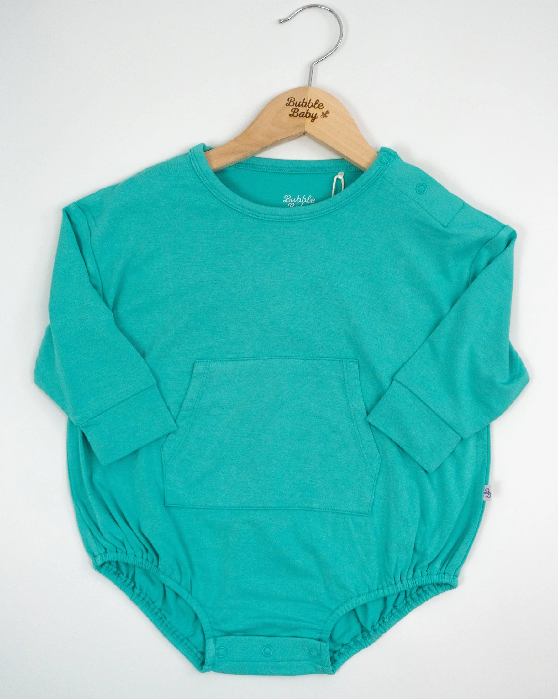 Bubble Baby Turquoise | Long Sleeve Bubble Romper - 