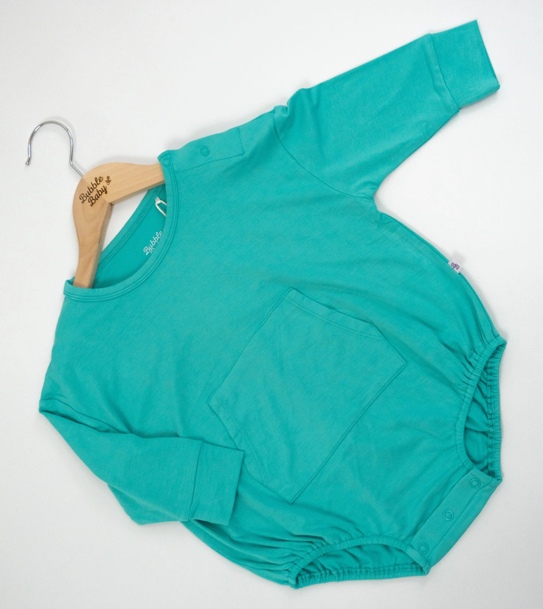 Bubble Baby Turquoise | Long Sleeve Bubble Romper - 