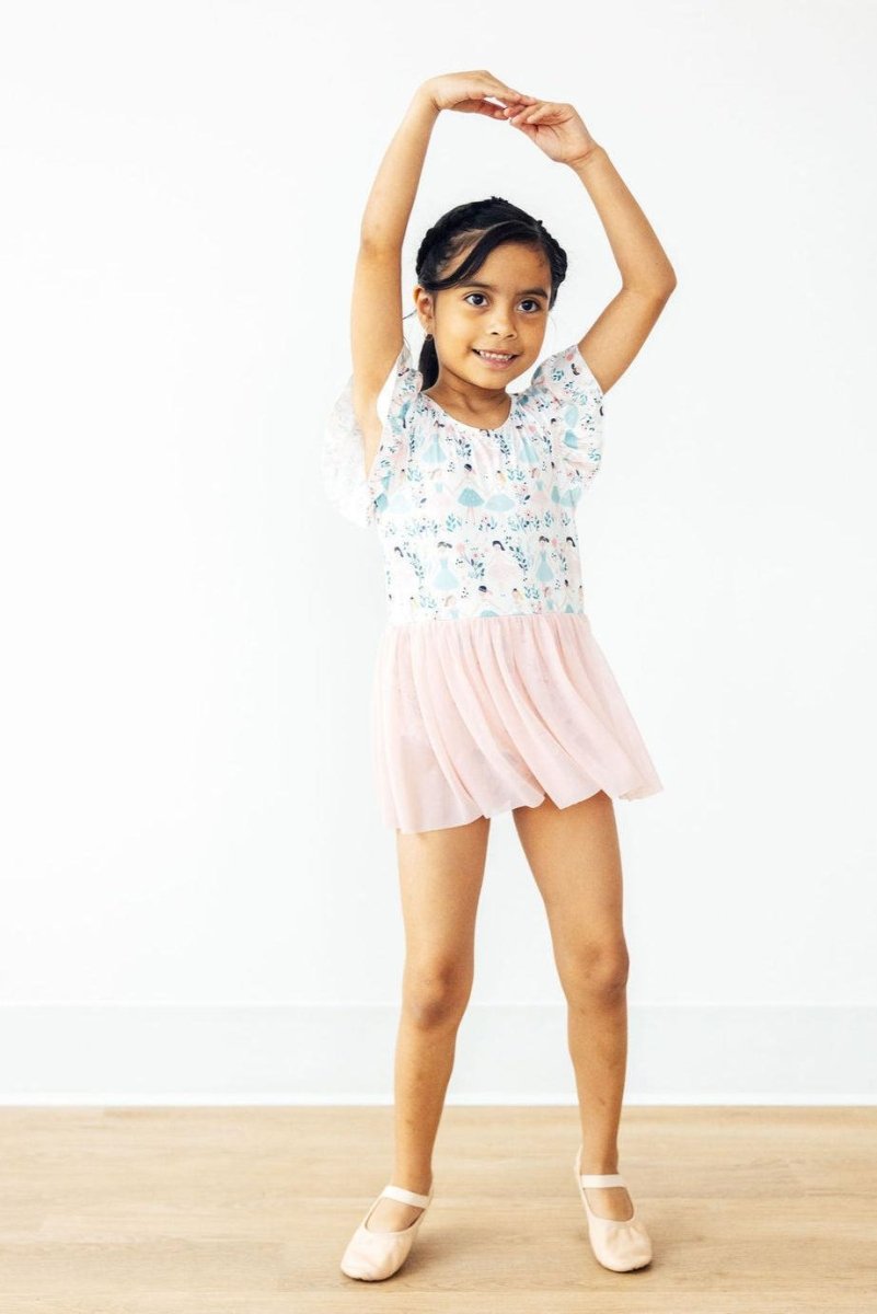 Twinkle Toes Short Sleeve Twirl Leotard For Tiny Dancers - Everetts Place Boutique - 