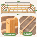 Twin Size Montessori-Inspired Floor Bed with Safety Guardrails for Kids by Ocodile.com