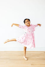 Twirling In Pointe Ruffle Dress With Three Quarter Sleeves - Everetts Place Boutique - 