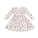 Angel Dear Twirly Long Sleeve Dress From Bamboo Viscose For Girls - Apparel & Accessories > Clothing > Baby & Toddler Clothing > Baby & Toddler Dresses 544