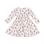 Angel Dear Twirly Long Sleeve Dress From Bamboo Viscose For Girls - Apparel & Accessories > Clothing > Baby & Toddler Clothing > Baby & Toddler Dresses 544