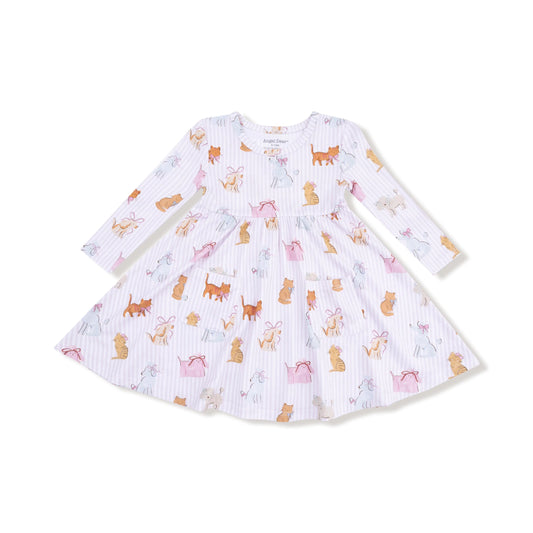 Twirly Long Sleeve Dress Soft Bamboo Viscose For Playdates Angel Dear Everetts Place: Online Boutique