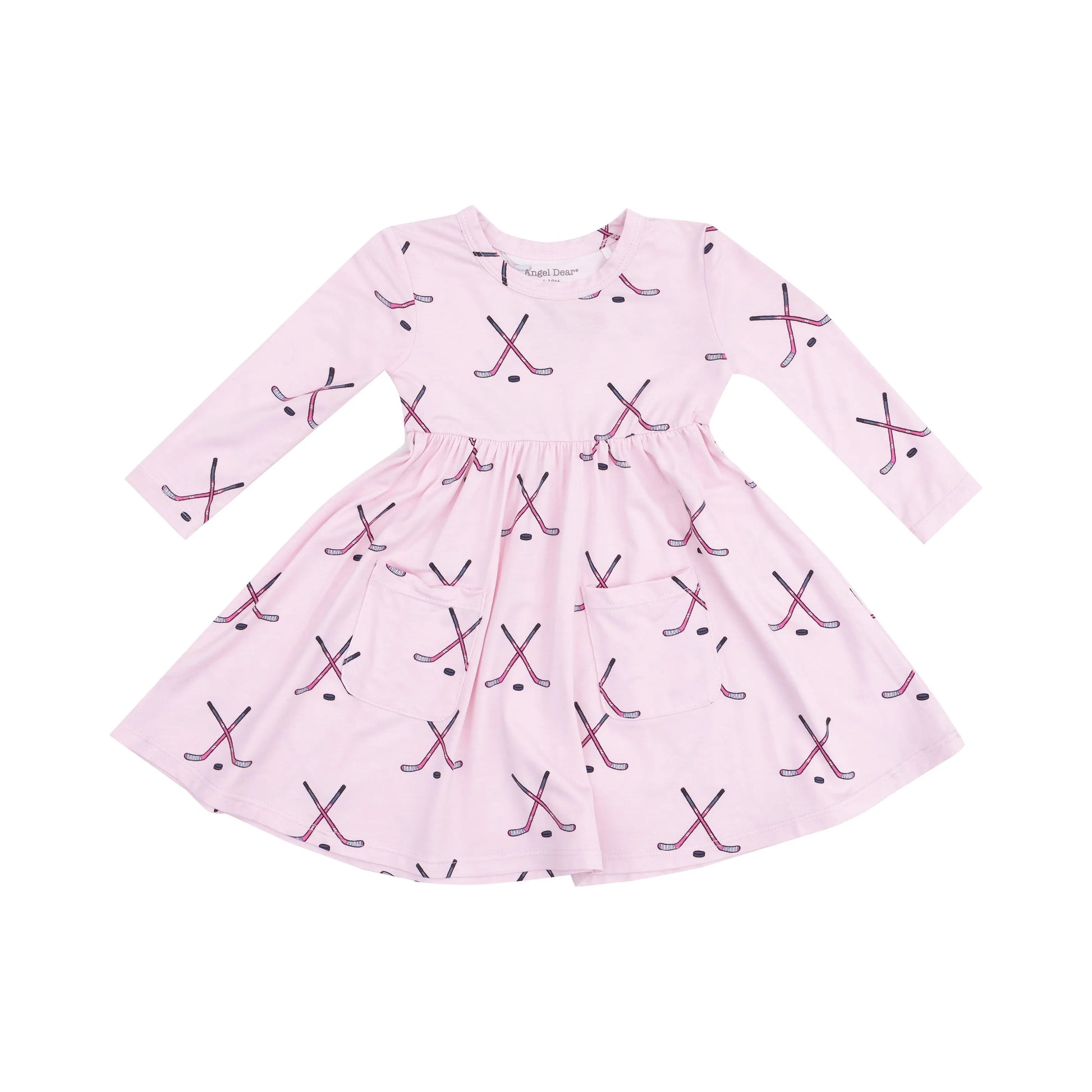Twirly Long Sleeve Dress for Girls Playful Twirls and Smiles Angel Dear Everetts Place: Online Boutique