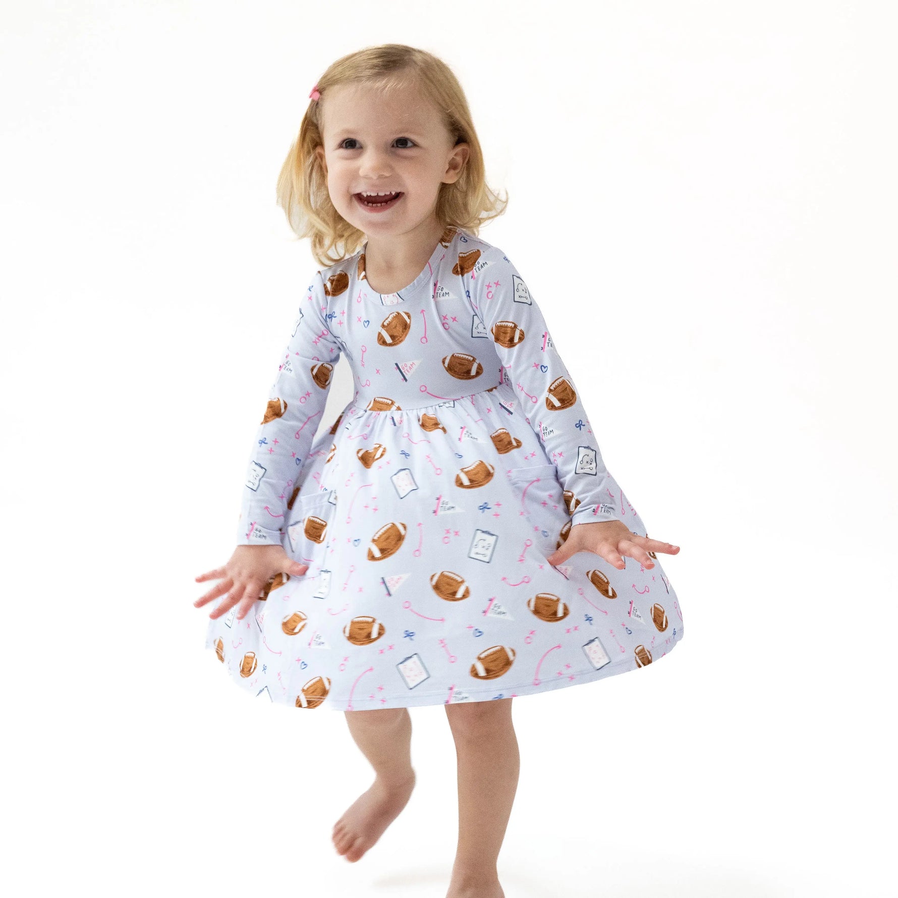 Angel Dear Twirly Long Sleeve Dress for Girls Soft Bamboo Viscose Cozy Playdate Outfit - Apparel & Accessories > Clothing > Baby & Toddler Clothing > Baby & Toddler Dresses 544