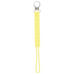 Three Little Tots Twist Baby Yellow All Silicone One Piece Pacifier Clip - 