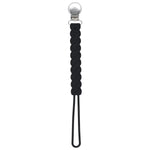 Three Little Tots Twist Black All Silicone One Piece Pacifier Clip - 