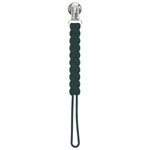 Three Little Tots Twist Hunter Green All Silicone One Piece Pacifier Clip - 