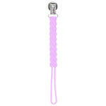 Three Little Tots Twist Lavender Purple All Silicone One Piece Pacifier Clip - 