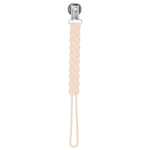 Three Little Tots Twist Tan Neutral All Silicone One Piece Pacifier Clip - 