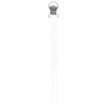 Three Little Tots Twist White All Silicone One Piece Pacifier Clip - 