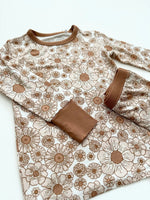 Harp Angel Boutique Soft Bamboo Flower Garden Pajama Set with Snug Fit for Kids - Apparel & Accessories > Clothing > Baby & Toddler Clothing > Baby & Toddler Sleepwear Zipper