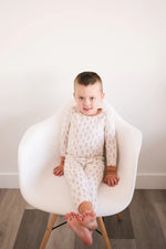 Harp Angel Boutique Two-Piece Pajama Set with Neutral Rectangle Pattern for Children - Apparel & Accessories > Clothing > Baby & Toddler Clothing > Baby & Toddler Sleepwear two-piece set