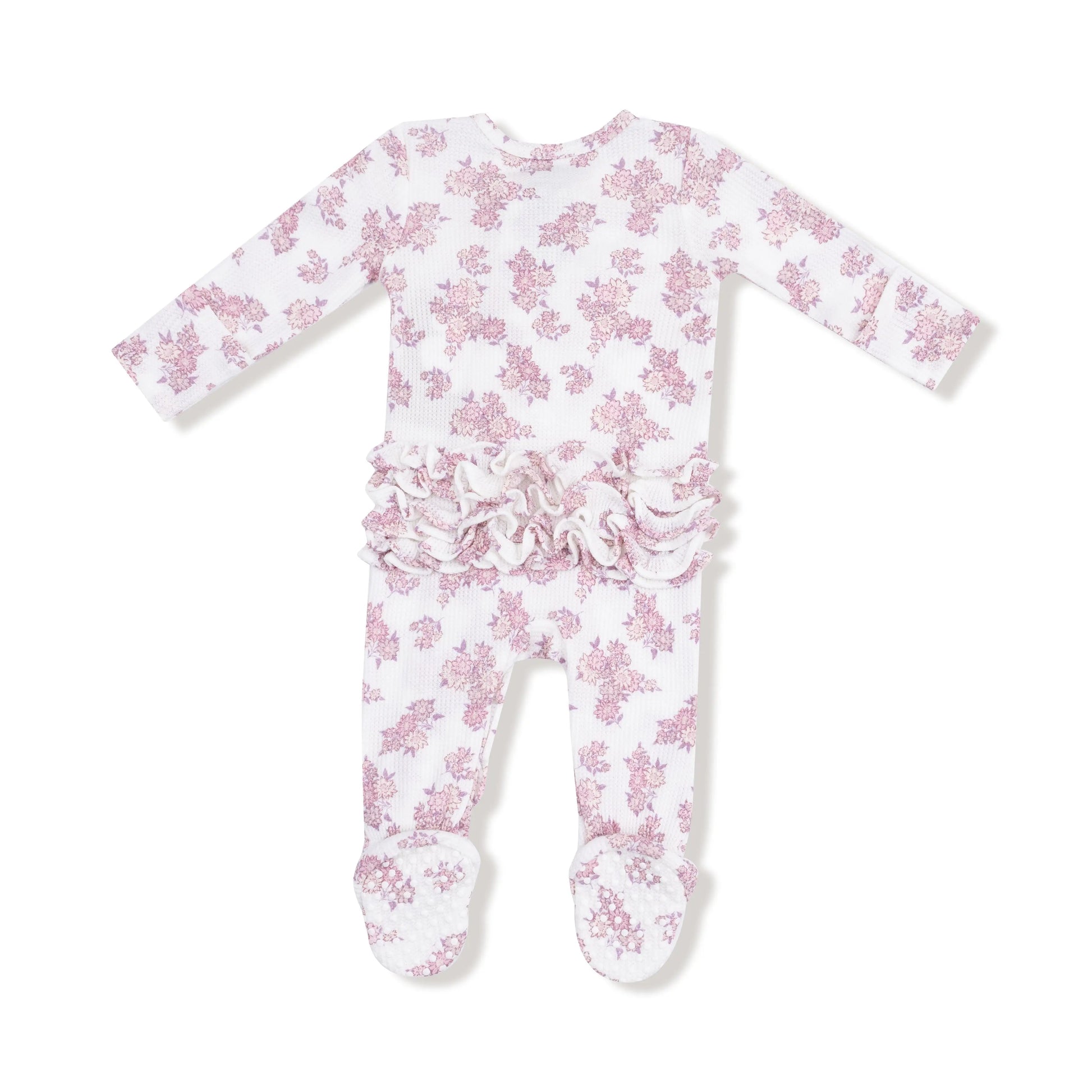Two Way Ruffle Zipper Footie Bamboo Viscose Comfort Angel Dear Everetts Place: Online Boutique