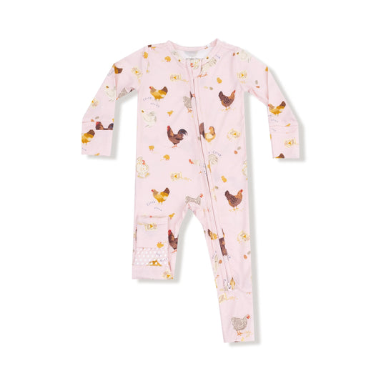 Two Way Ruffle Zipper Footie For Babies In Bamboo Fabric Angel Dear Everetts Place: Online Boutique