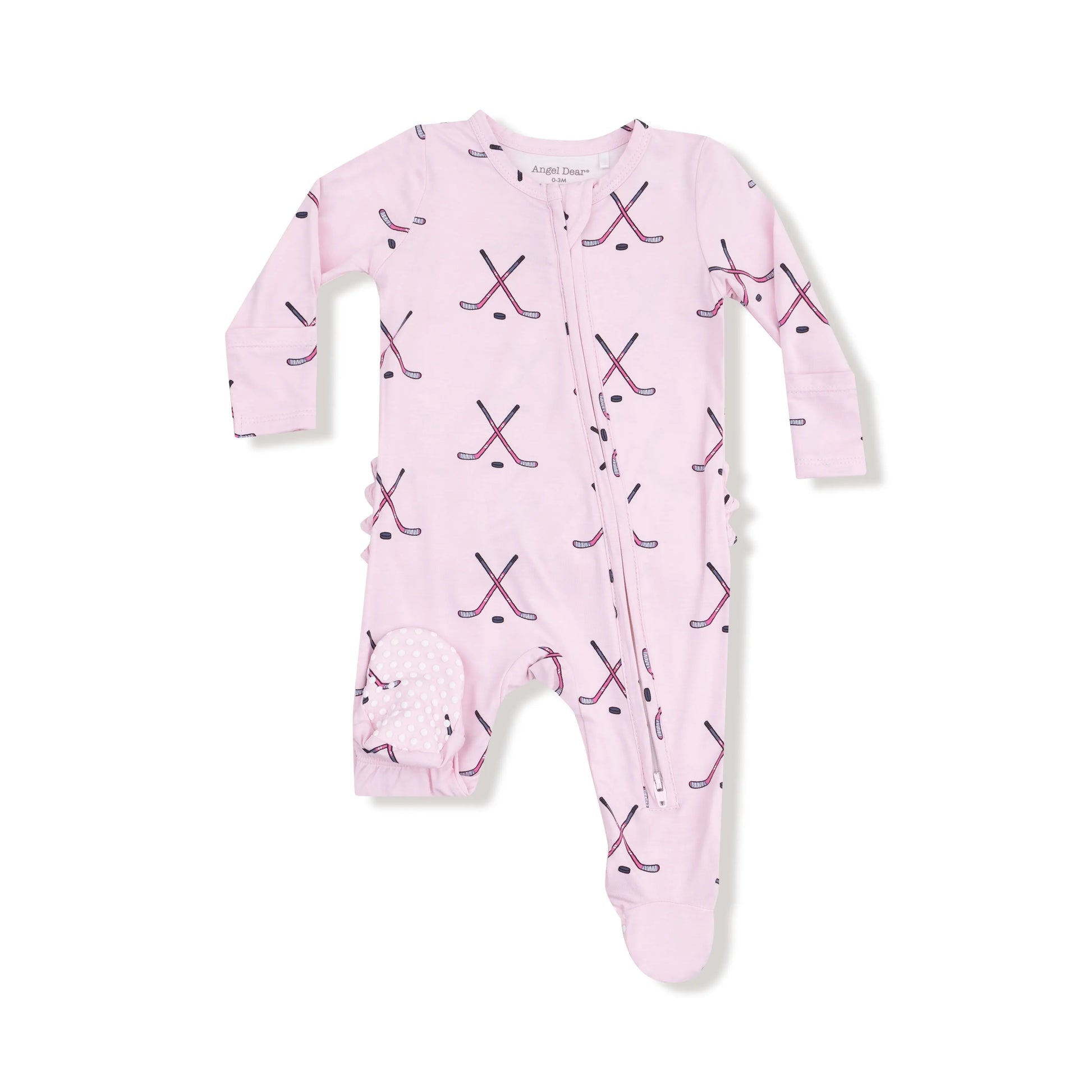 Two Way Zipper Ruffle Back Baby Footie Soft Bamboo Fabric Angel Dear Everetts Place: Online Boutique