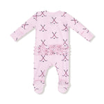 Angel Dear Two Way Zipper Ruffle Back Baby Footie Soft Bamboo Fabric - Apparel & Accessories > Clothing > Baby & Toddler Clothing > Baby & Toddler Sleepwear 653