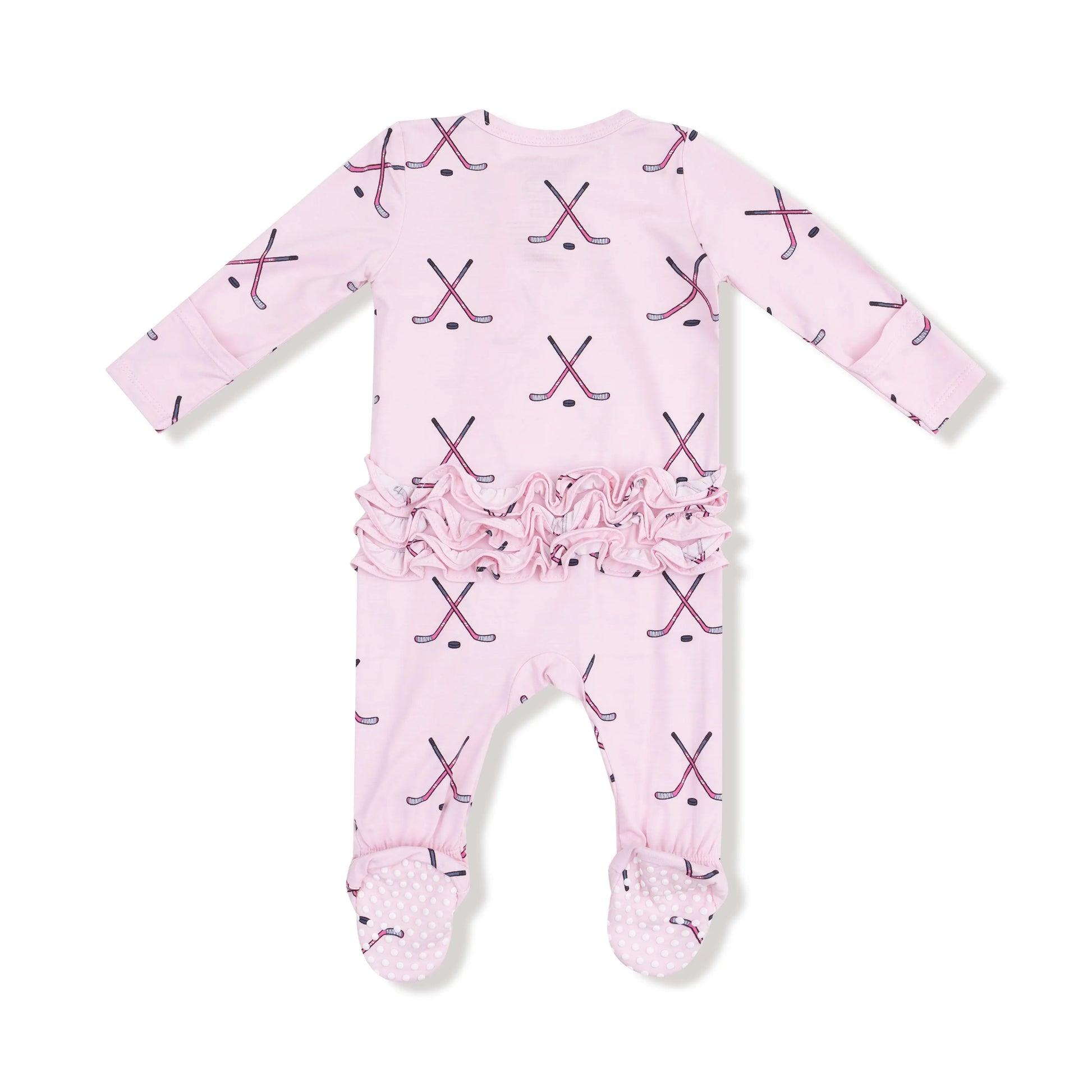 Two Way Zipper Ruffle Back Baby Footie Soft Bamboo Fabric Angel Dear Everetts Place: Online Boutique