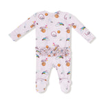 Angel Dear Two Way Zipper Ruffle Back Footie Cozy Baby Wear Collection - Apparel & Accessories > Clothing > Baby & Toddler Clothing > Baby & Toddler Sleepwear 653