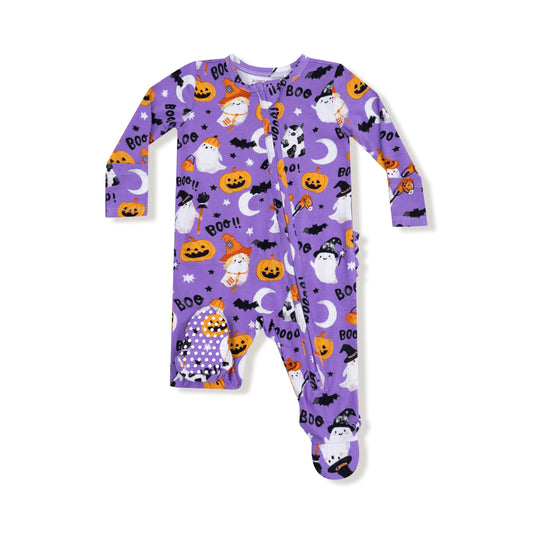 Two Way Zipper Ruffle Back Footie Cozy Bamboo Fabric Angel Dear Everetts Place: Online Boutique