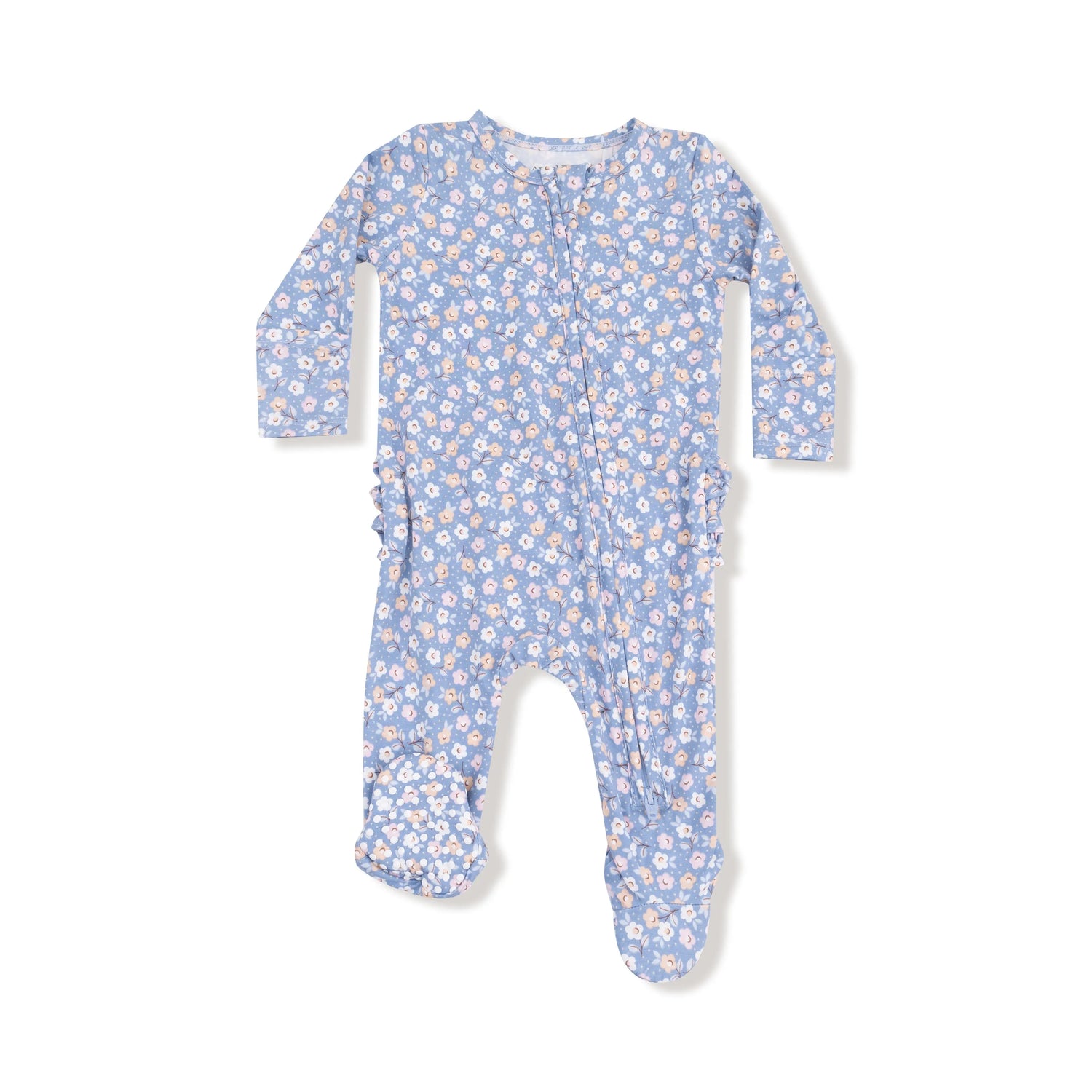 Angel Dear Two Way Zipper Ruffle Back Footie For Babies Bamboo - Apparel & Accessories > Clothing > Baby & Toddler Clothing > Baby & Toddler Sleepwear 653